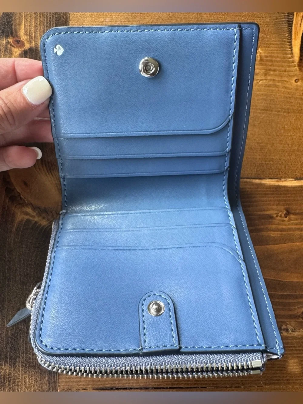 Kate Spade Blue Two Tone Bifold Wallet